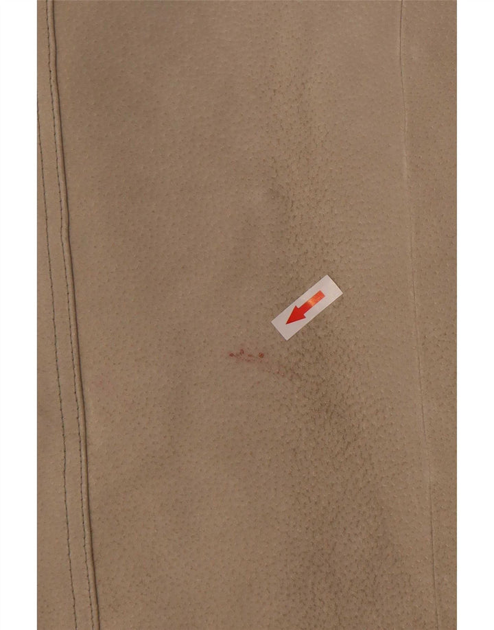 M. Flues Herren Overshirt Wildlederhemd Großes Beige Leder