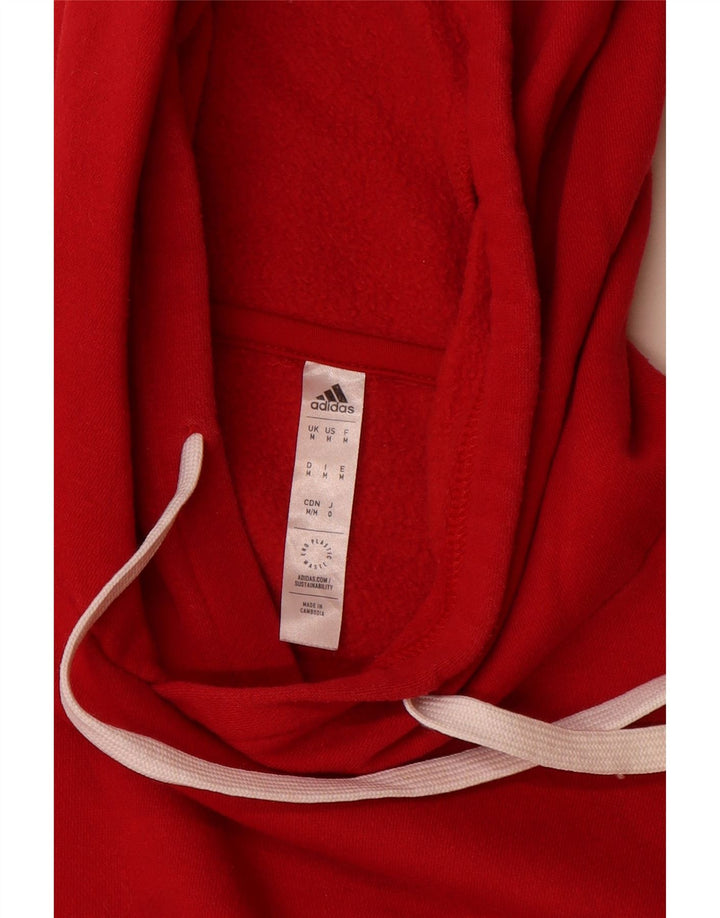 Adidas Herren Kapuzenpullover aus mittelroter Baumwolle