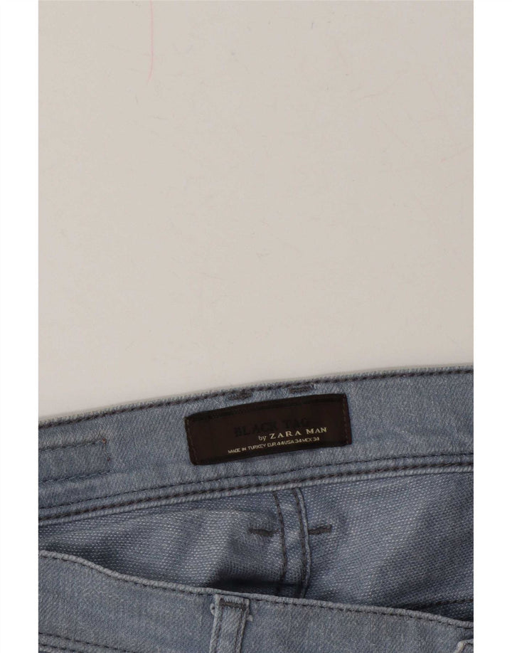 Zara Herren Slim Jeans EU 44 Large W34 L32 Blau