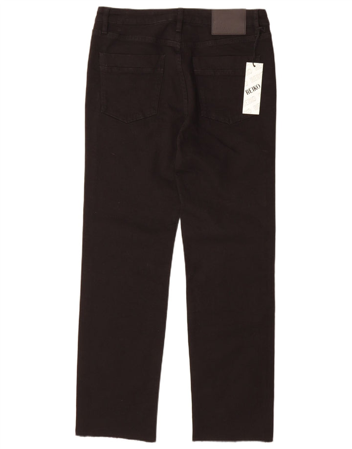 Reiko Damen Straight Jeans W30 L29 Schwarze Baumwolle