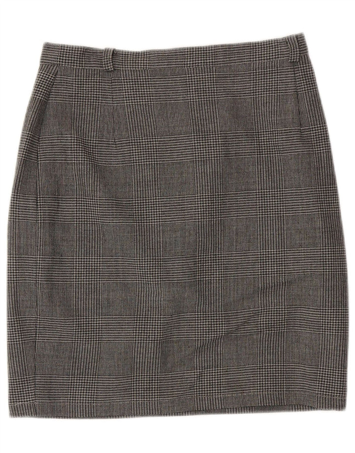 MAX MARA Damen Wochenend-Bleistiftrock UK 14 Large W29 Grau kariert