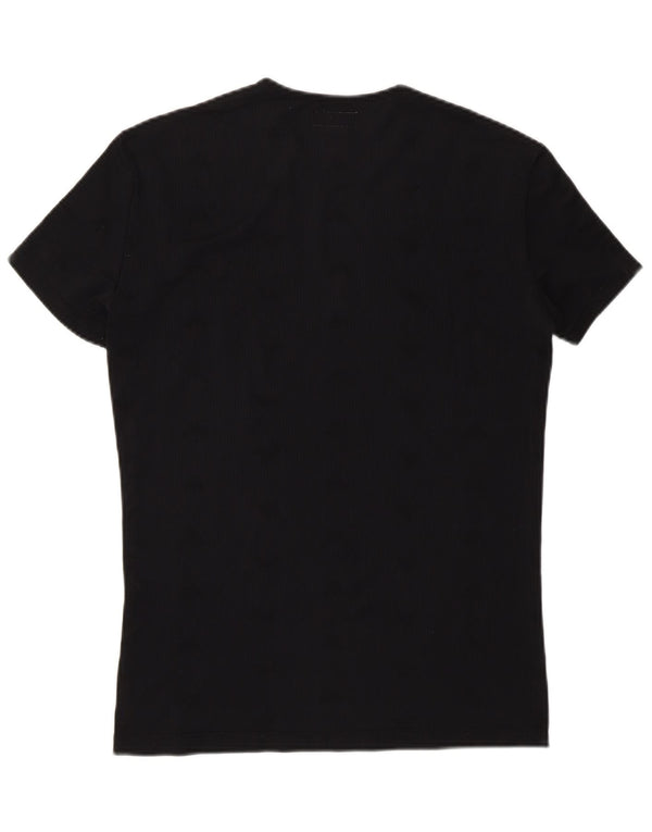 Emporio Armani Damen T-Shirt Top UK 14 Medium Schwarz