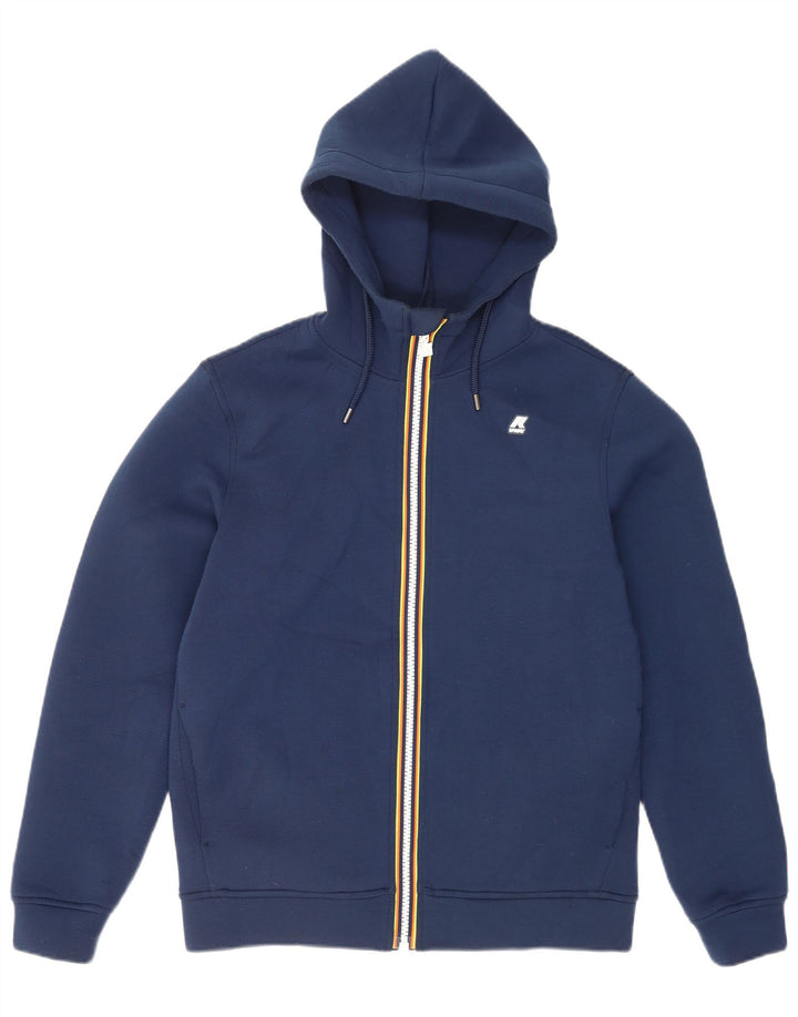 K-Way Herren-Kapuzenpullover mit Reißverschluss, mittleres Marineblau, Polyester