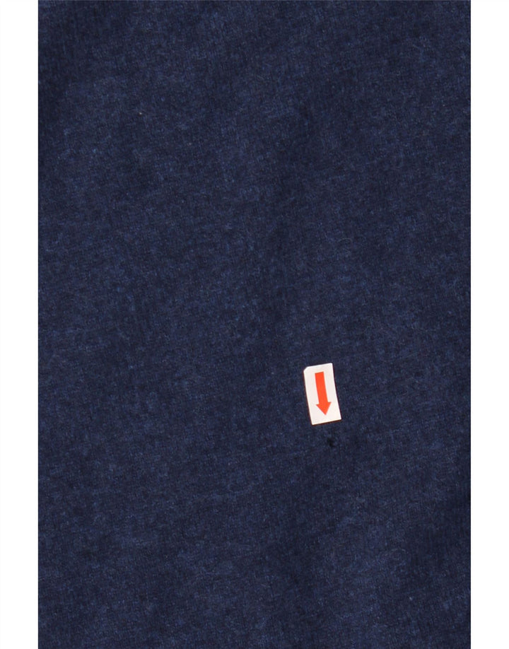 Gant Herren-Pullover mit Rundhalsausschnitt, Größe S, marineblaue Wolle