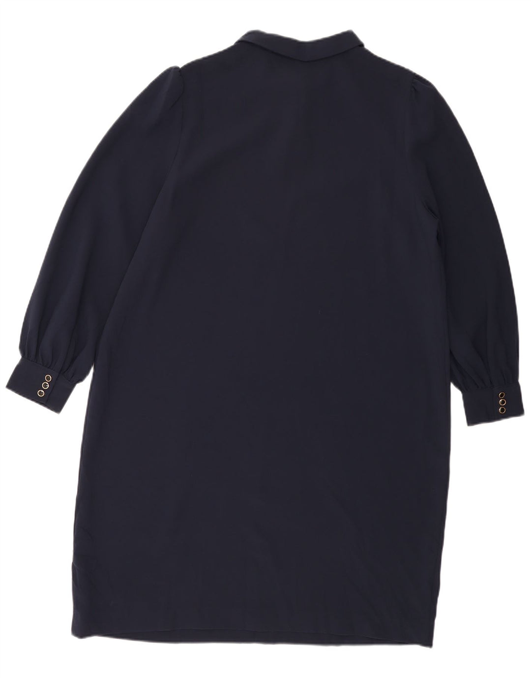 Marks & Spencer Damen Langarm-Etuikleid UK 18 XL Marineblau Polyester