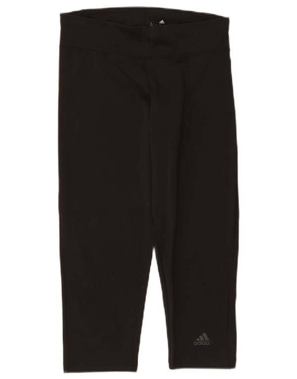 Adidas Damen Climalite Capri Leggings UK 8/10 Small Schwarz