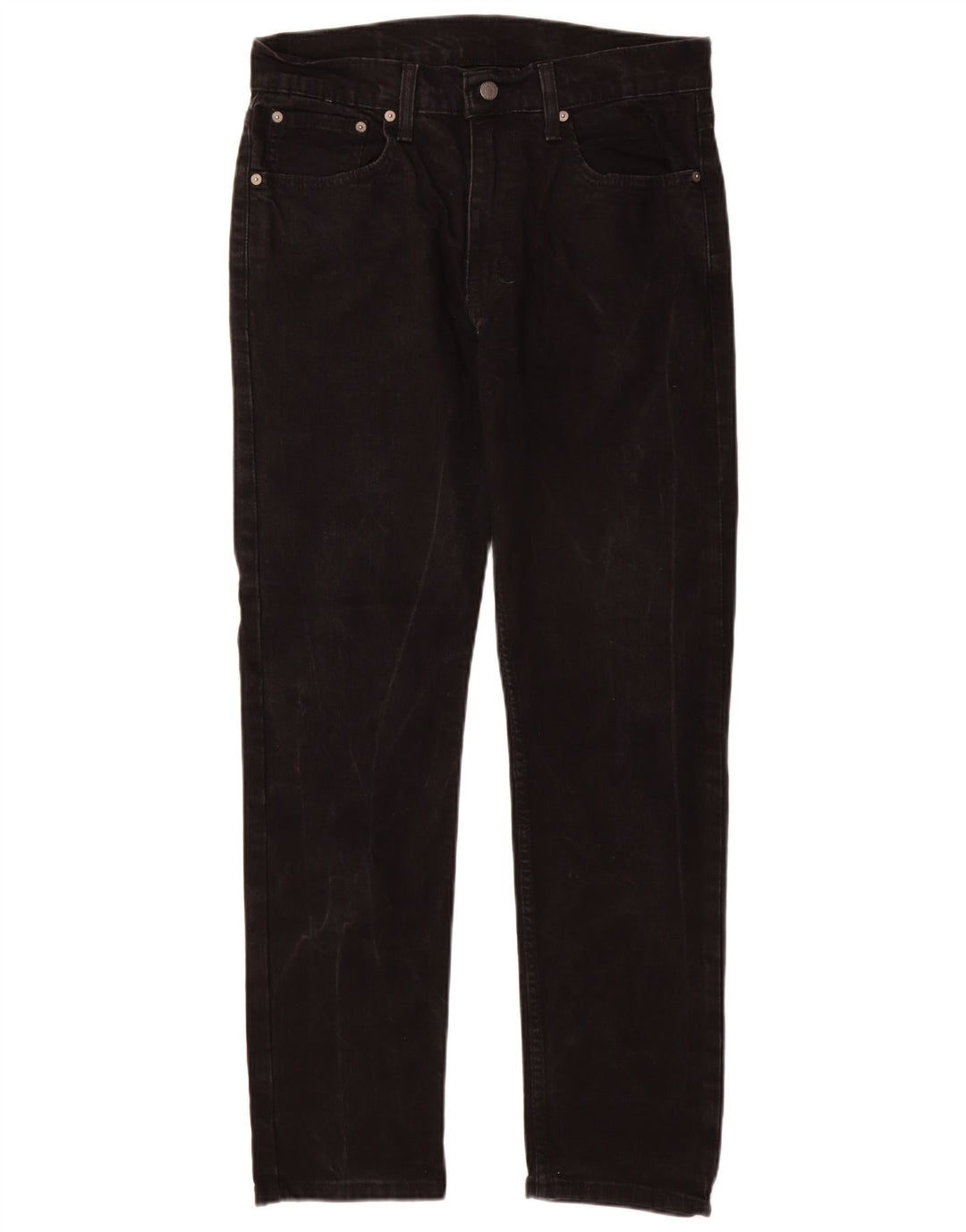 Levi's Herren 502 Tapered Jeans W32 L32 Schwarze Baumwolle