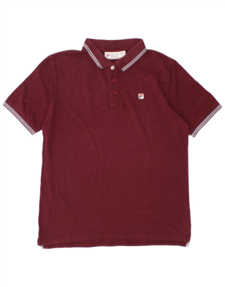 Fila Herren-Poloshirt, große kastanienbraune Baumwolle