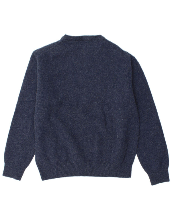 GANT Damen-Pullover mit Rundhalsausschnitt, UK 16, Größe L, marineblaue Lammwolle