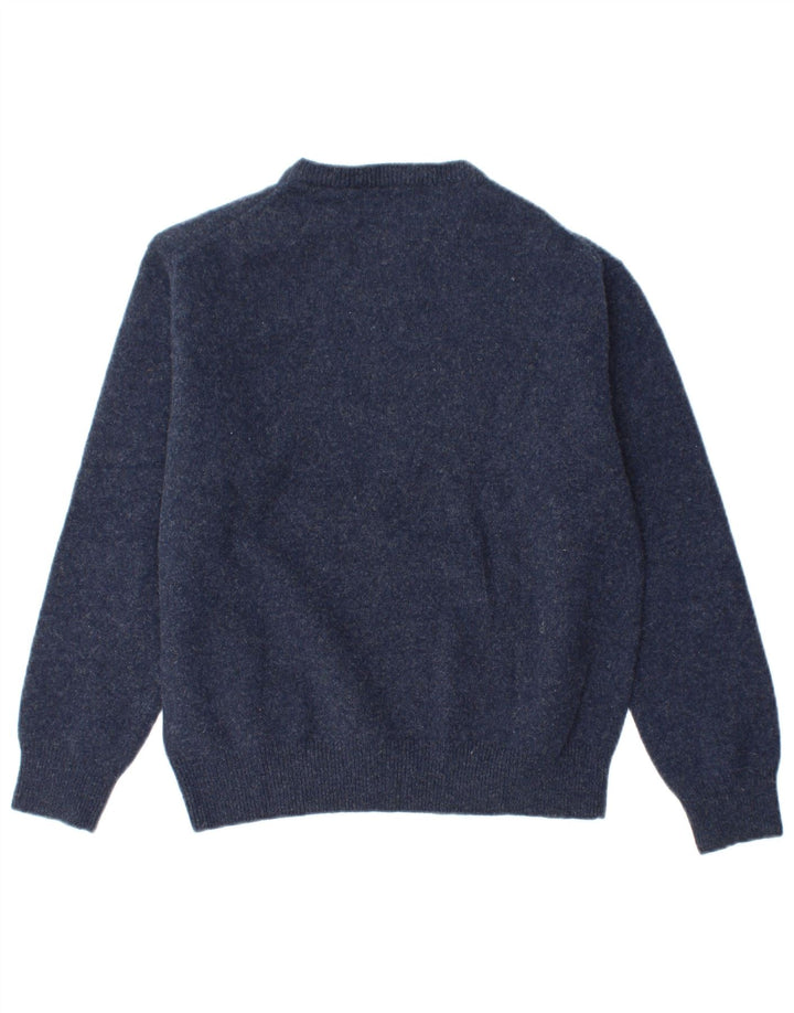 GANT Damen-Pullover mit Rundhalsausschnitt, UK 16, Größe L, marineblaue Lammwolle