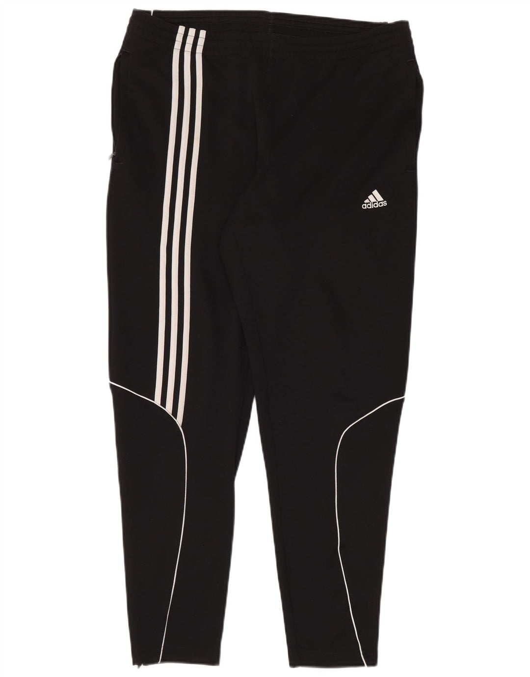 Adidas Herren-Trainingshose, groß, aus schwarzem Polyester