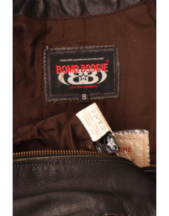 Bomb Boogie Herren Lederjacke UK 36 Small Braun