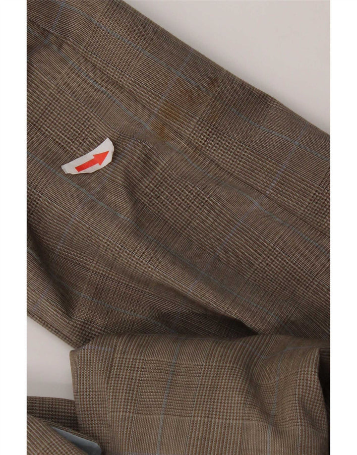 Hugo Boss Herren-Blazer mit 2 Knöpfen, EU 48, mittelbraun, karierte Schurwolle