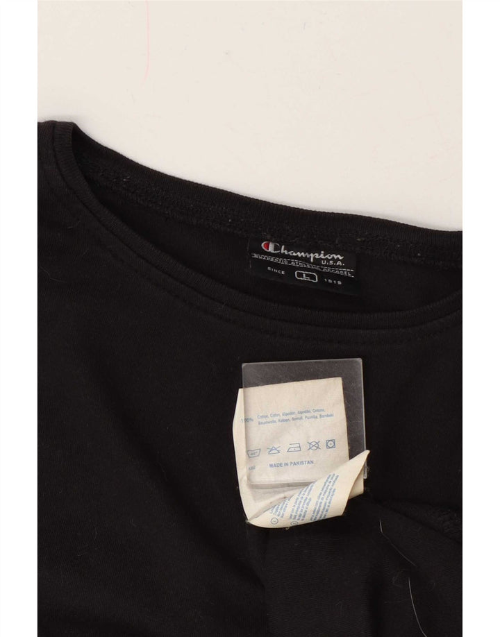 Champion Damen Top Langarm UK 16 Large Graue Baumwolle