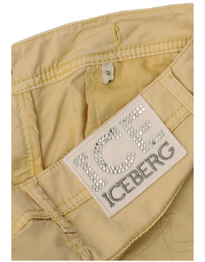 ICEBERG Damen Slim-Cropped-Hose W27 L25 Gelb