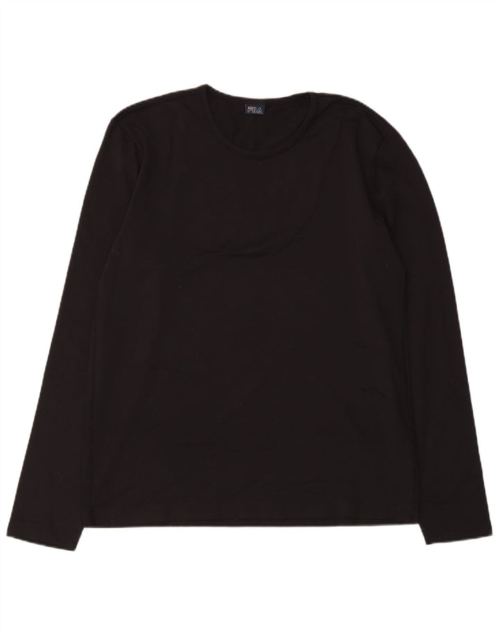 FILA Herren Top Langarm Medium Schwarz