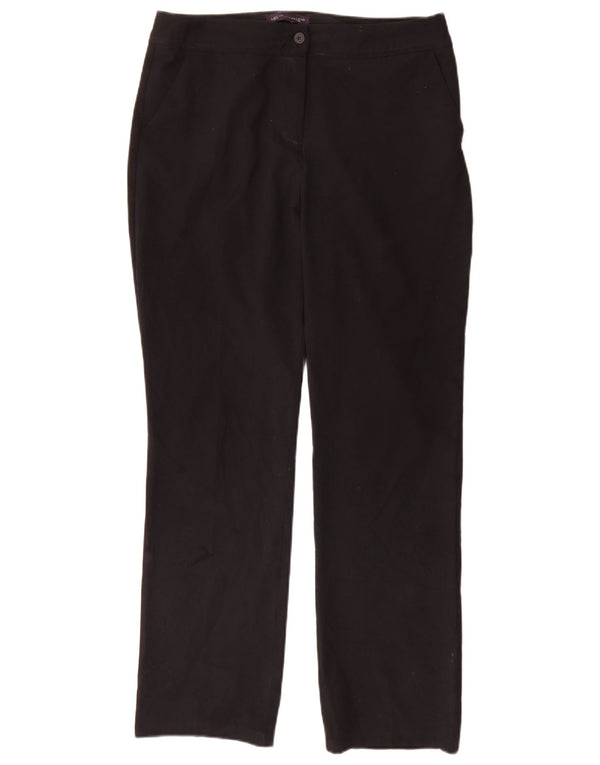 Marks & Spencer Damen gerade Anzughose UK 12 Medium W32 L31 Schwarz