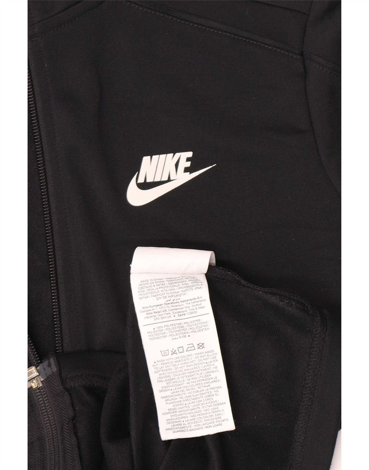 Nike Jungen-Trainingsanzug-Top-Jacke, 10–11 Jahre, mittelgroßes schwarzes Polyester