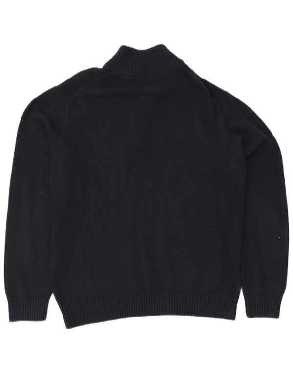 GANT Herren-Pullover mit Reißverschluss am Hals, 2XL, marineblaue Baumwolle