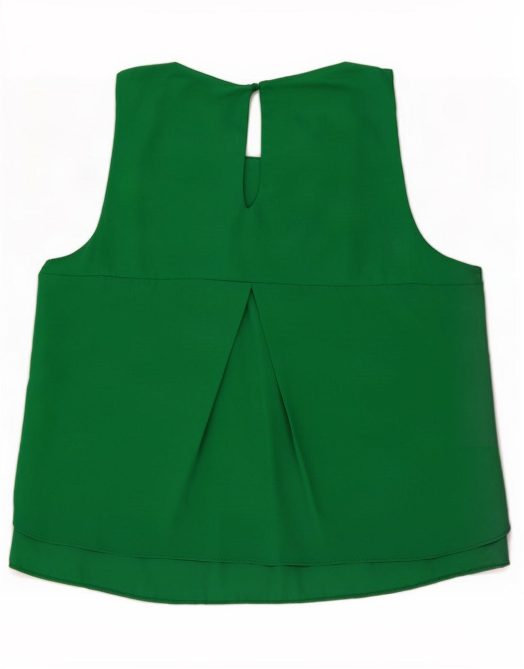Zara Damen ärmelloses Blusenoberteil UK 6 XS Grün Polyester