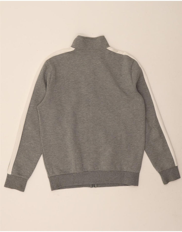Puma Herren-Trainingsanzug-Top-Jacke, große graue Colourblock-Baumwolle