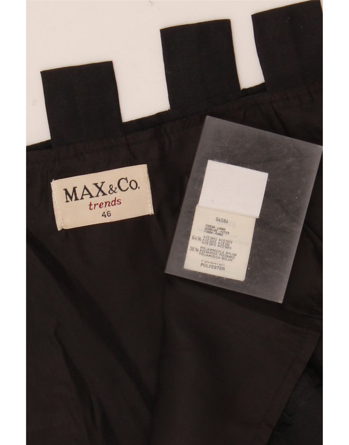 MAX & CO. Damen Minirock IT 46 Large W34 Schwarz Acetat