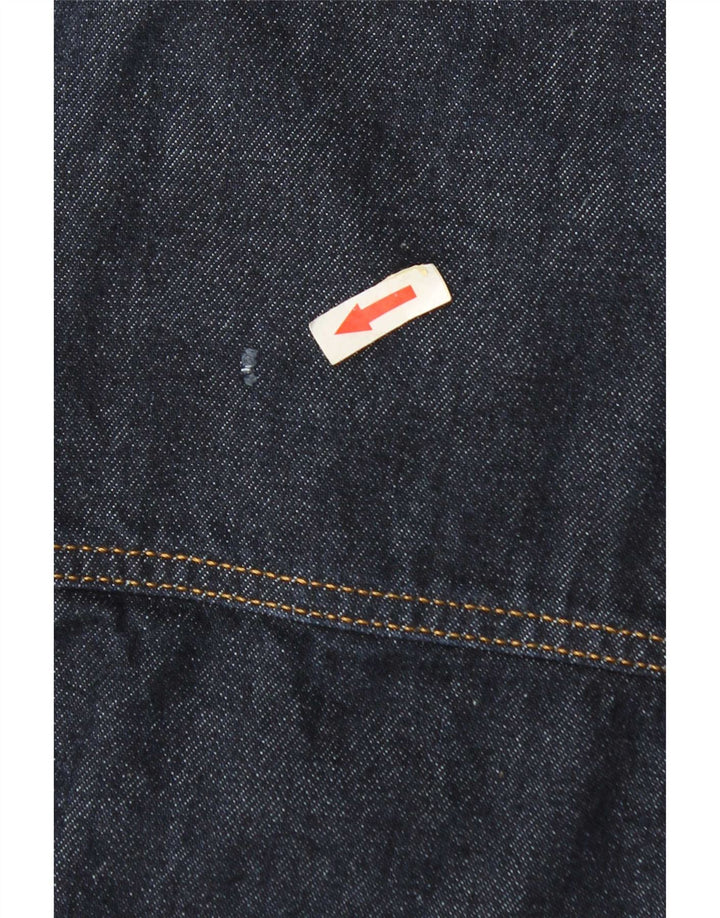 Zara Herren Jeansjacke UK 42 XL Marineblau Polyester