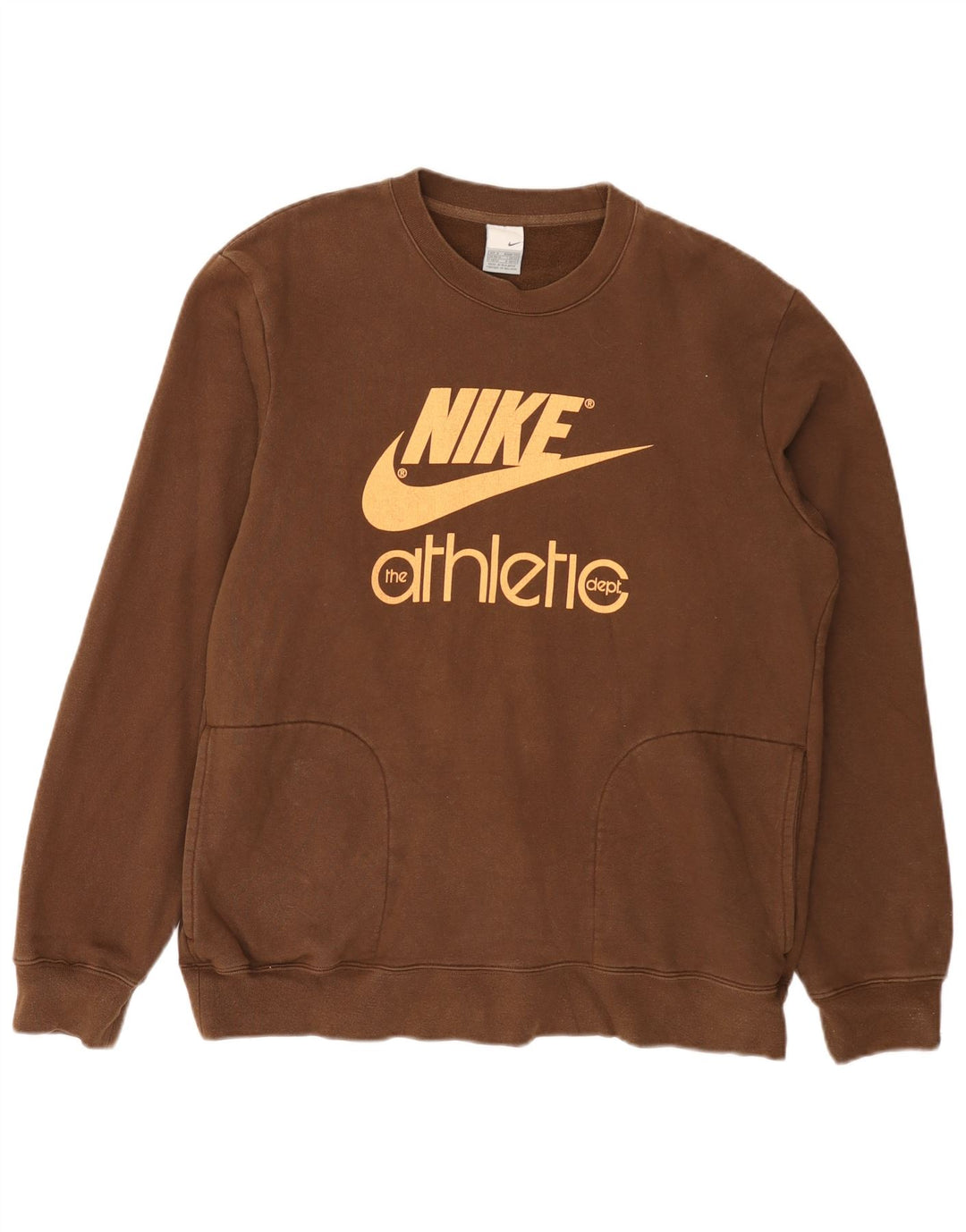 Nike Herren-Sweatshirt mit Grafik, UK 39/41, mittelbraune Baumwolle