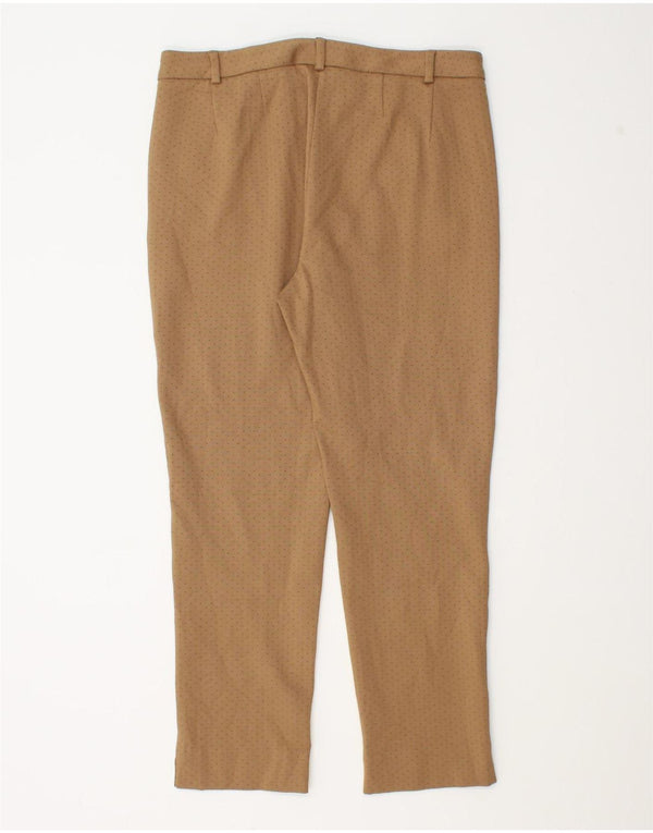 Marks & Spencer Kurz geschnittene Damenhose UK 12 Medium W32 L25 Beige gefleckt