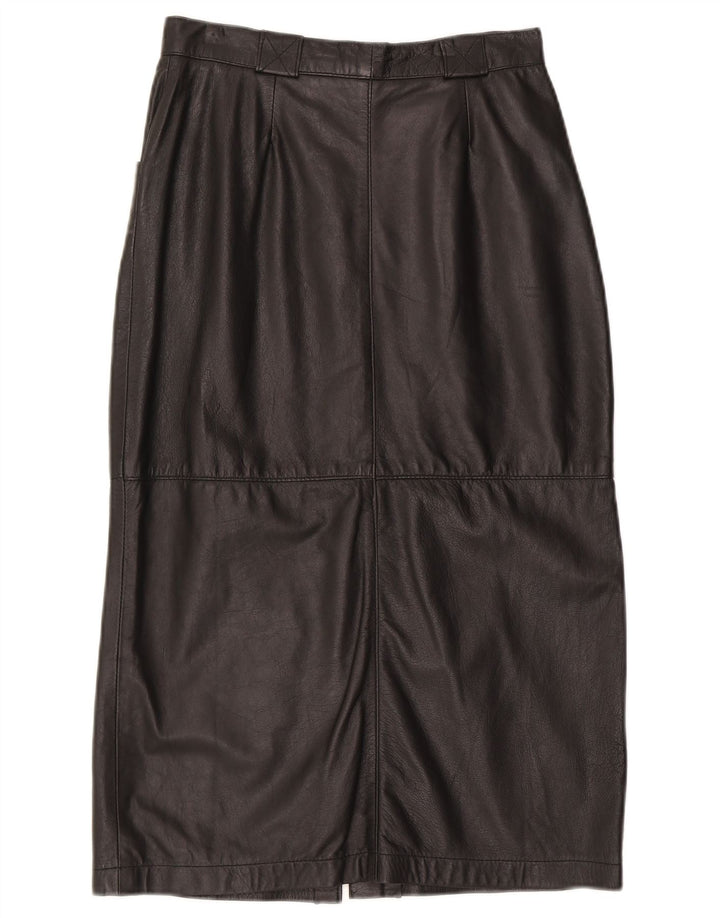 Vintage Damen Lederrock W28 Medium Schwarz