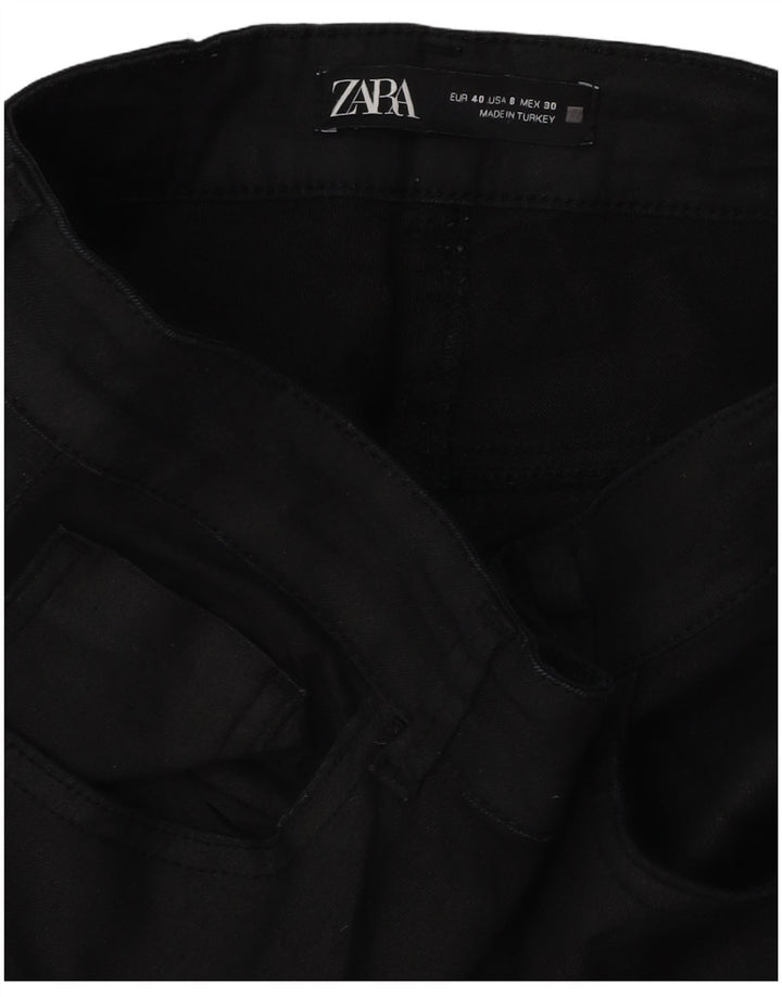 Zara Damen Slim Freizeithose EU 40 Medium W30 L26 Schwarz