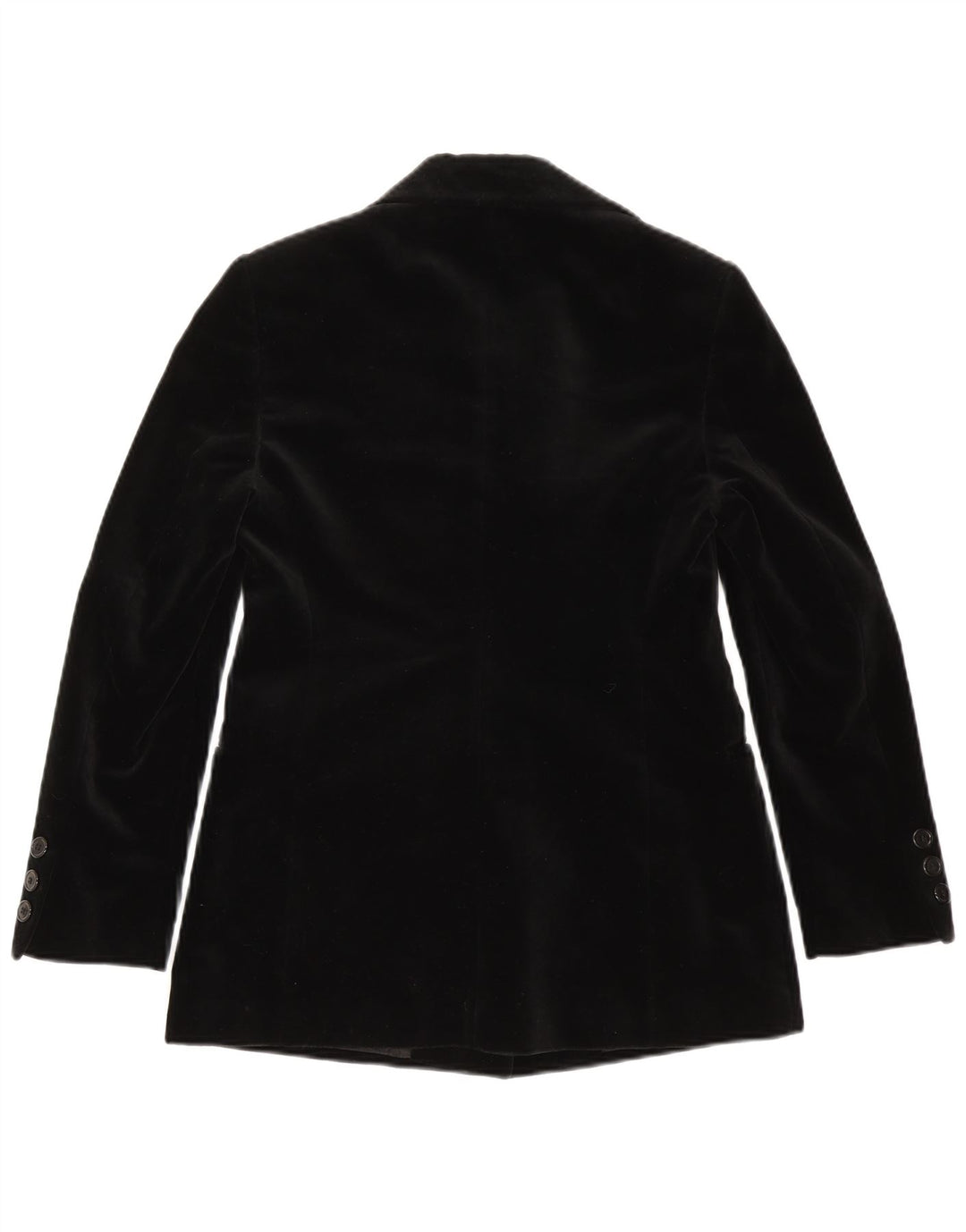 Adele Fado Damen 3-Knopf-Samt-Blazerjacke UK 12 Mittelschwarz