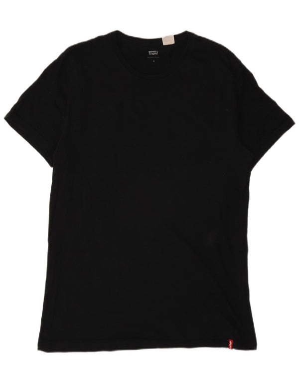 Levi's Damen T-Shirt Top UK 12 Medium Schwarz