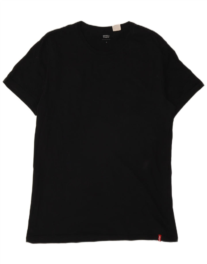 Levi's Damen T-Shirt Top UK 12 Medium Schwarz