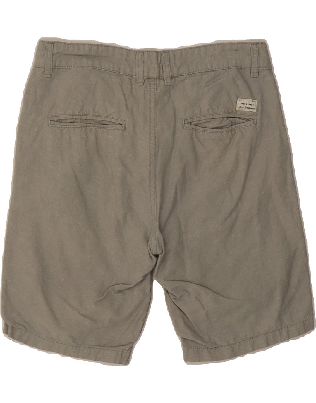 JACK & JONES Mens Regular Fit Chino Shorts Medium W31 Grey Cotton Vintage Jack & Jones and Second-Hand Jack & Jones from Messina Hembry 