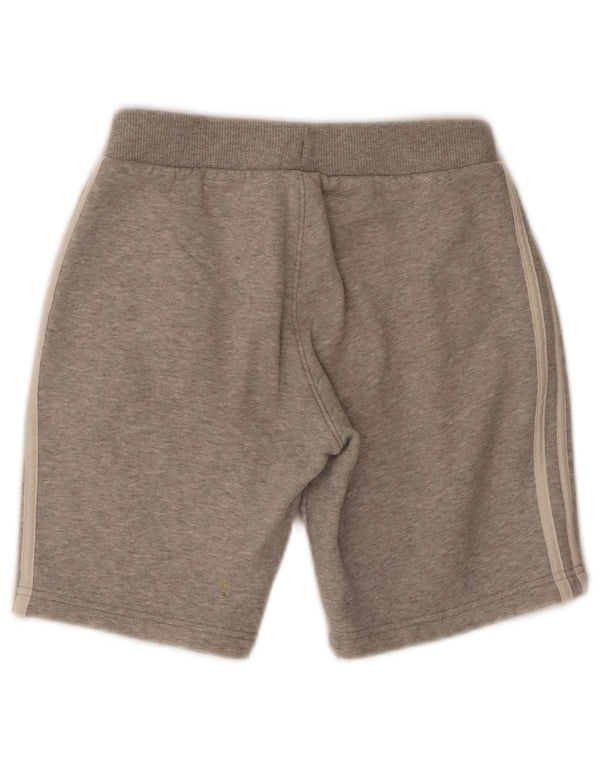 Adidas Sportshorts für Jungen, 11–12 Jahre, grau gefleckte Baumwolle