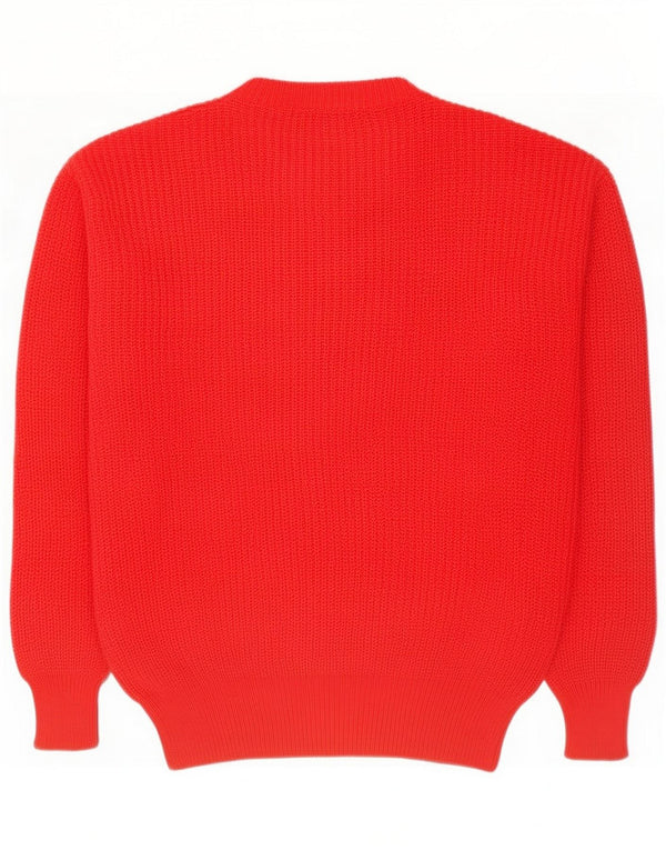 Vintage Herren-Pullover mit Rundhalsausschnitt, UK 50 3XL, rote Wolle