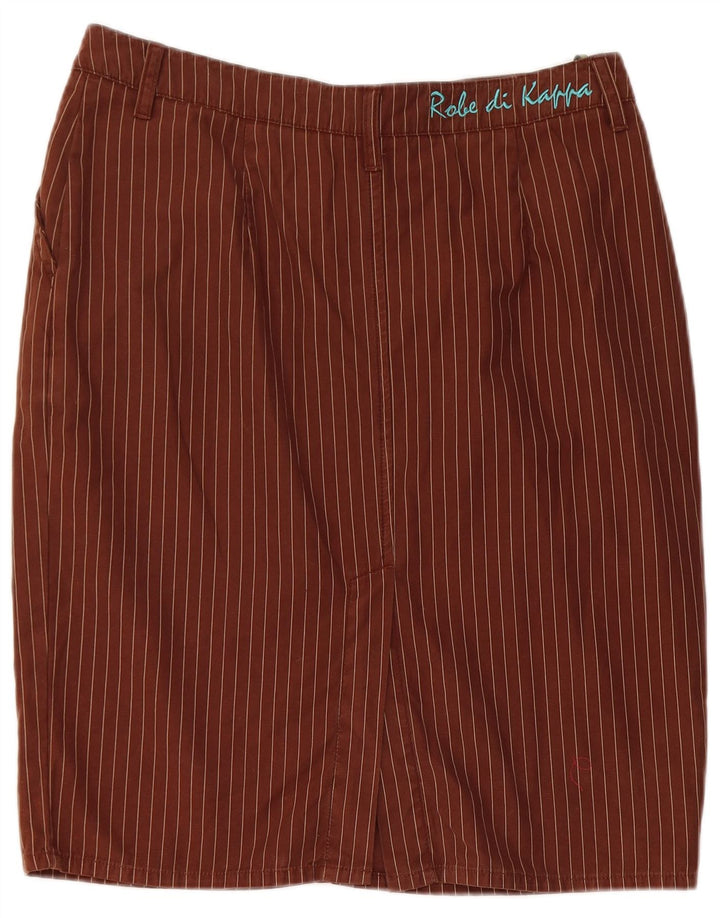 Kappa Damen Bleistiftrock IT 42 Medium W30 Braun gestreift