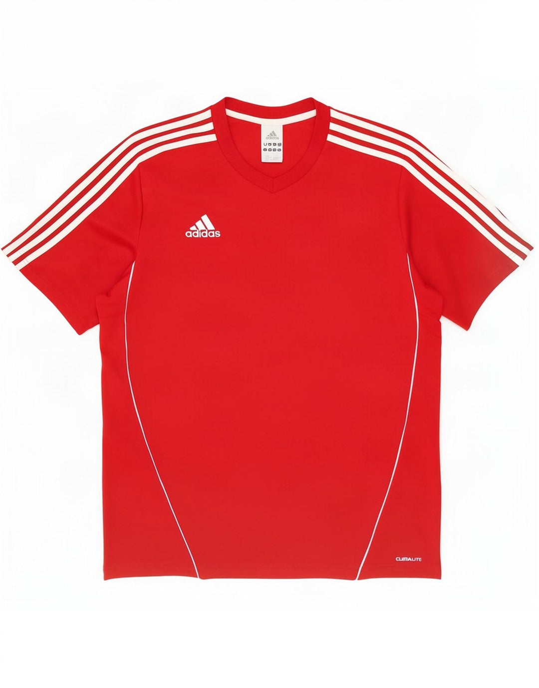 Adidas Herren Climalite T-Shirt Top Mittelrotes Polyester