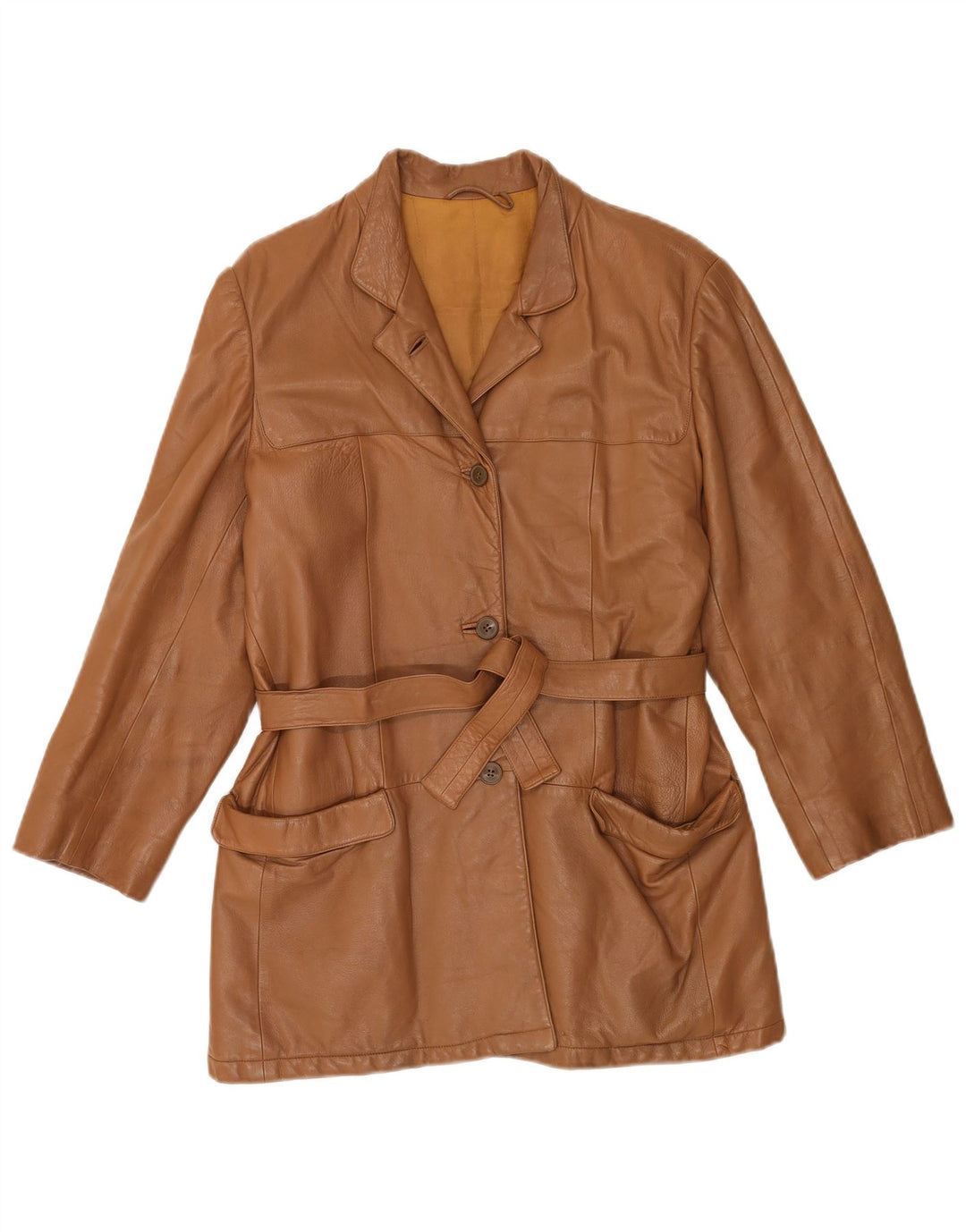 Vintage Damen Lederjacke IT 44 Mittelbraunes Leder