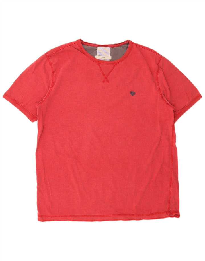 FAT FACE Herren T-Shirt Top Large Rot Baumwolle
