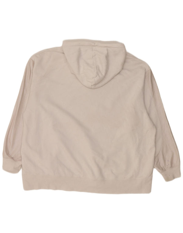 Nike Womens Graphic Oversized Hoodie Pullover UK 20 2XL Weiße Baumwolle