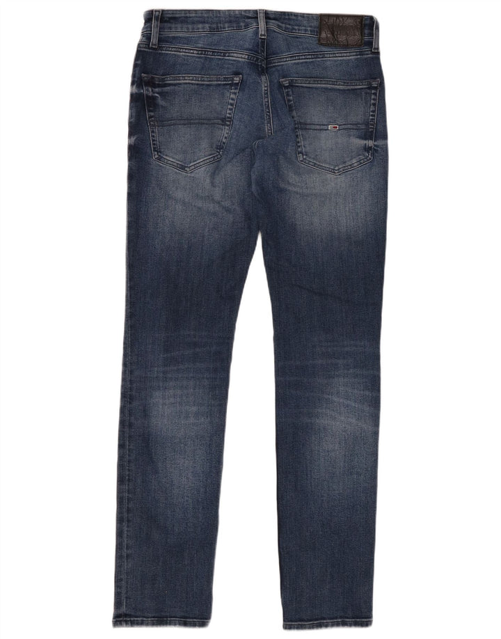 TOMMY HILFIGER Herren Distressed Slim Jeans W31 L32 Blaue Baumwolle