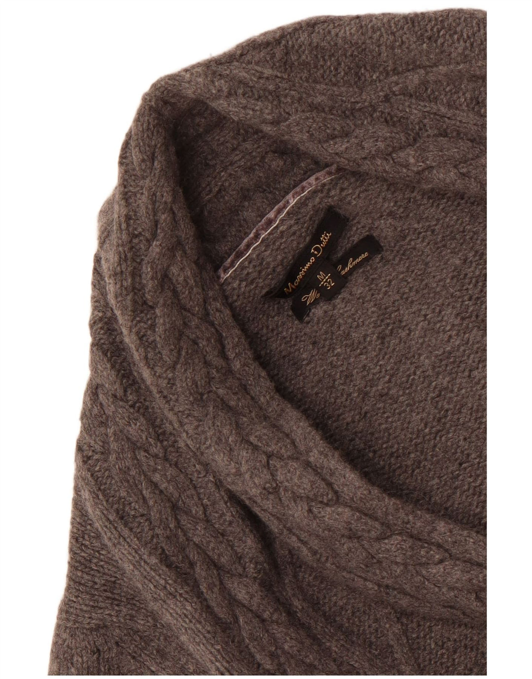 Massimo Dutti Offener Damen-Cardigan-Pullover UK 14 Mittelgraue Wolle