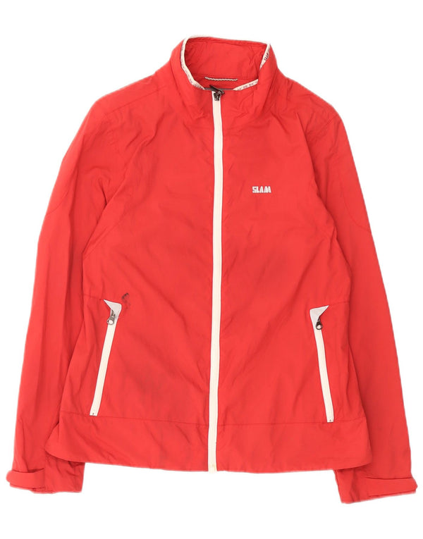 Slam Damen Regenjacke UK 14 Mittelrotes Nylon