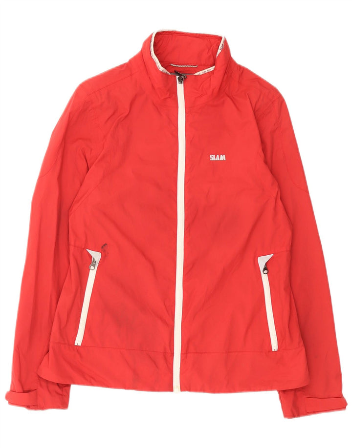 Slam Damen Regenjacke UK 14 Mittelrotes Nylon