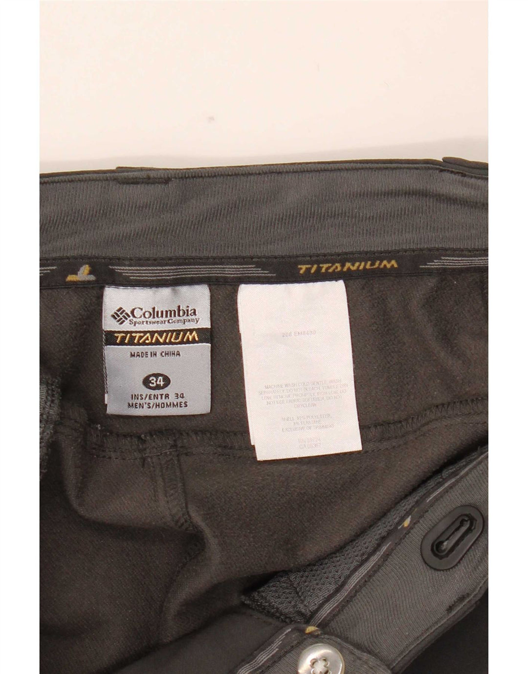 Columbia Herren-Titanium-Straight-Windbreaker-Hose, W34, L29, Grau, Polyester