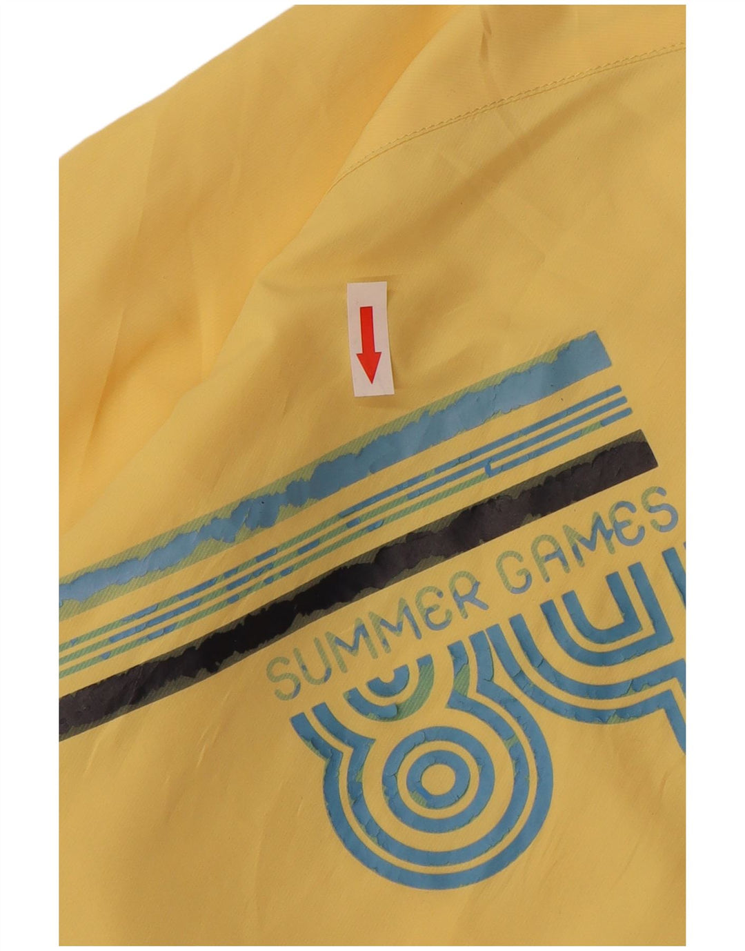 NIKE Damen-Regenjacke mit Grafik, UK 12, mittelgelbes Nylon