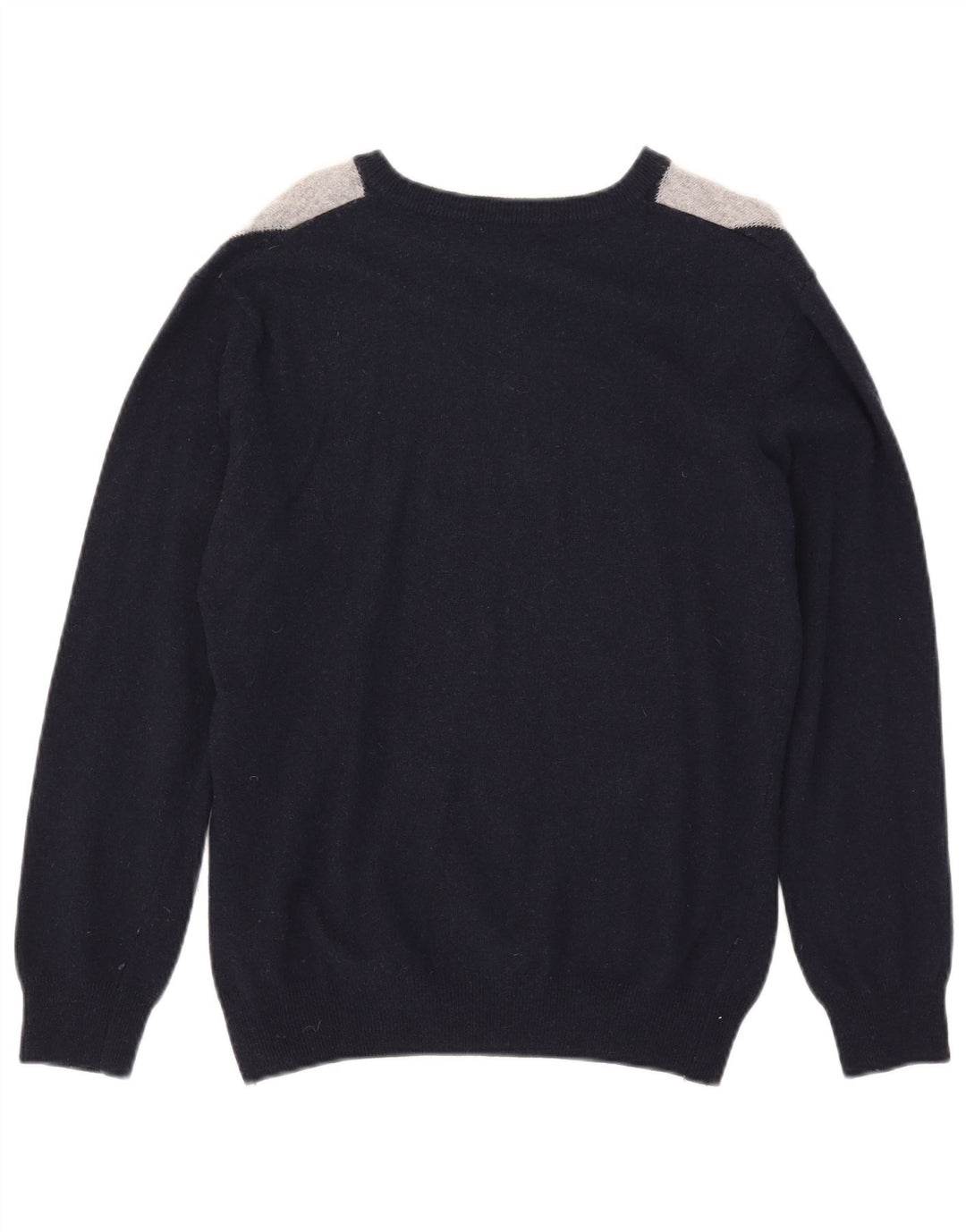 Filippo Riberti Herren-Pullover mit V-Ausschnitt, Größe S, Marineblau, Argyle/Diamant
