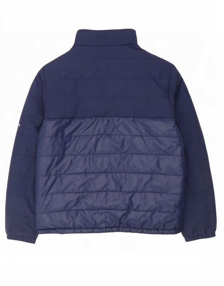Adidas Herren Wattierte Jacke UK 40 Large Marineblau Polyester